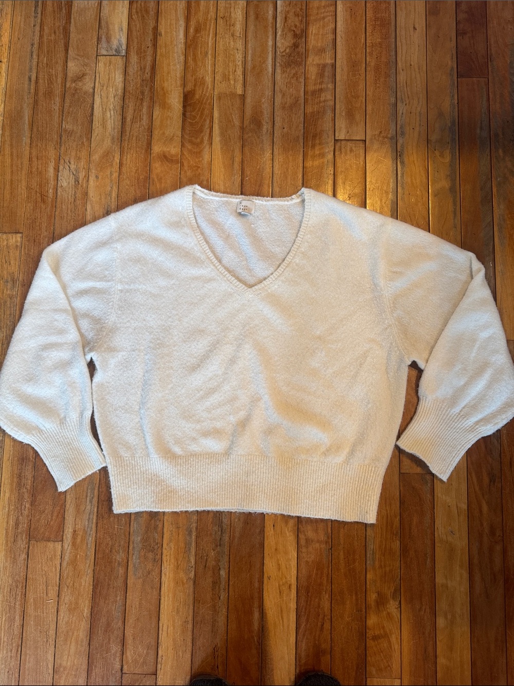 a new day Cream V-Neck Women's Sweater